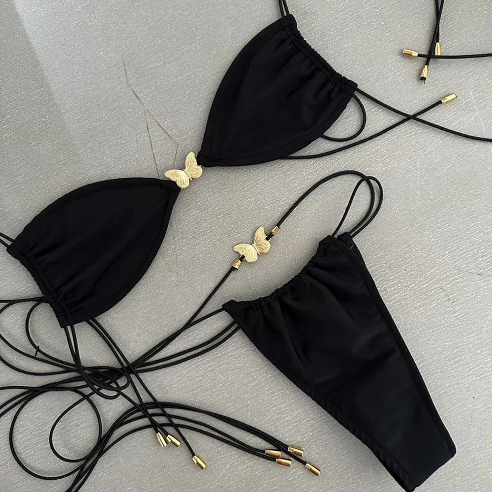 Sexy Bikinis 2024 Swimsuit For Women Butterfly Swimwear Brazilian Bikini Set Biquini Female Swimuits Bandeau Black Beachwear
Sexy Bikinis 2024 Swimsuit For Women Butterfly Swimwear Brazilian Bikini Set Biquini Female Swimuits Bandeau Black Beachwear