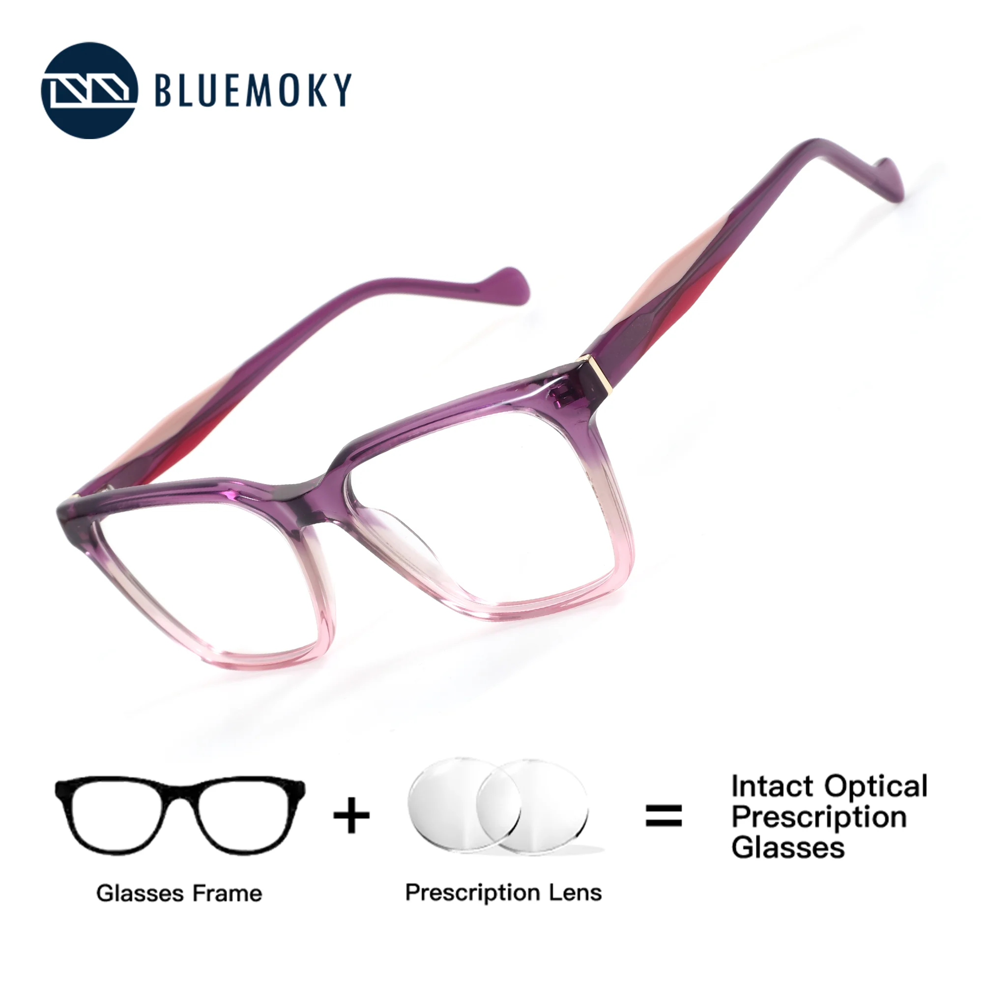 BLUEMOKY Women Square Custom Prescription Butterfly Acetate Glasses Dioptric Correction Eyeglasses Near Progressive Eyepieces
BLUEMOKY Women Square Custom Prescription Butterfly Acetate Glasses Dioptric Correction Eyeglasses Near Progressive Eyepieces