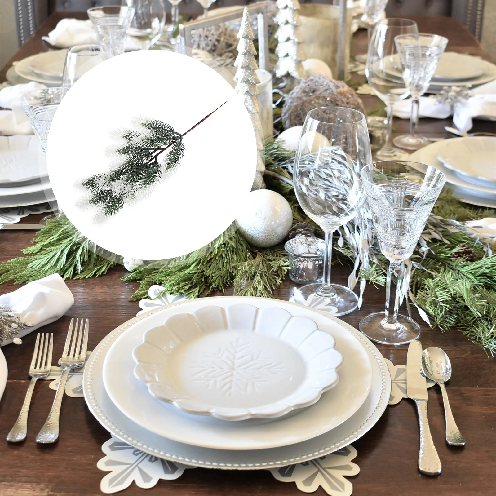 2Pcs Faux Pine Branches Christmas Decorations Plastic Material Wreath Arrangements Xmas Party Supplies
2Pcs Faux Pine Branches Christmas Decorations Plastic Material Wreath Arrangements Xmas Party Supplies