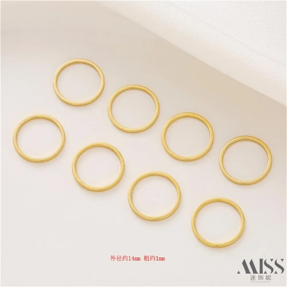 18K Gold Bag Color Retention 14K Round Closed Ring Hanging Ring Running Ring DIY Handmade Necklace Jewelry Accessories
18K Gold Bag Color Retention 14K Round Closed Ring Hanging Ring Running Ring DIY Handmade Necklace Jewelry Accessories