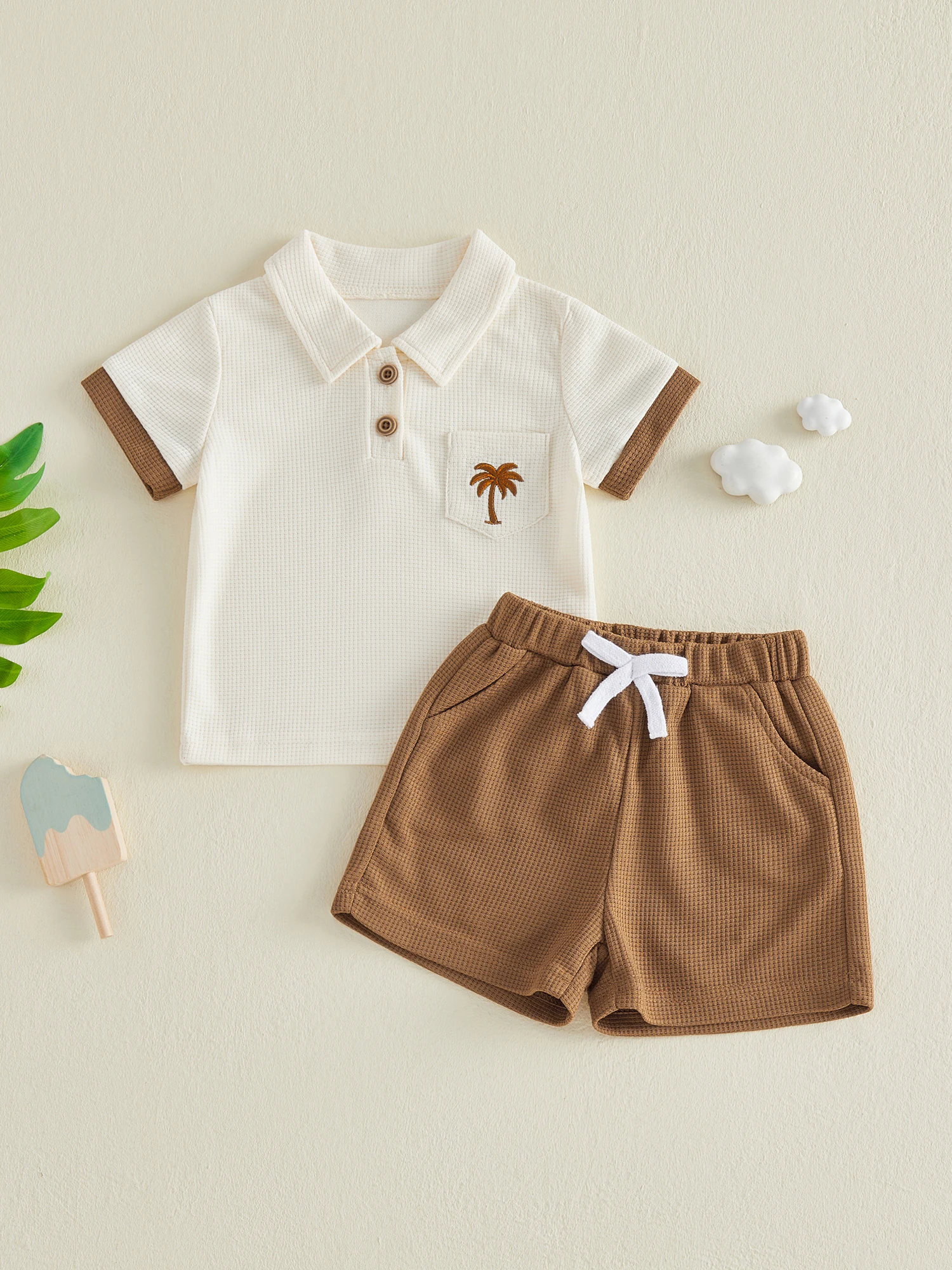 Adorable Infant Boy Beachwear Set with Cute Palm Tree Print Button-Up Shirt and Matching Shorts for Summer Fun
Adorable Infant Boy Beachwear Set with Cute Palm Tree Print Button-Up Shirt and Matching Shorts for Summer Fun