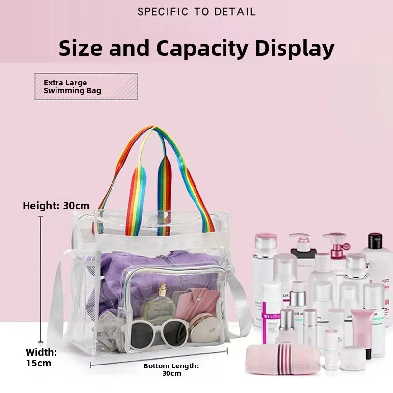 Large Capaci PVC Waterproof Swimming Beach Bag Handheld Crossbody Fitn Storage Summer Mommy Bag Transparent Single oul...
Large Capaci PVC Waterproof Swimming Beach Bag Handheld Crossbody Fitn Storage Summer Mommy Bag Transparent Single oul...