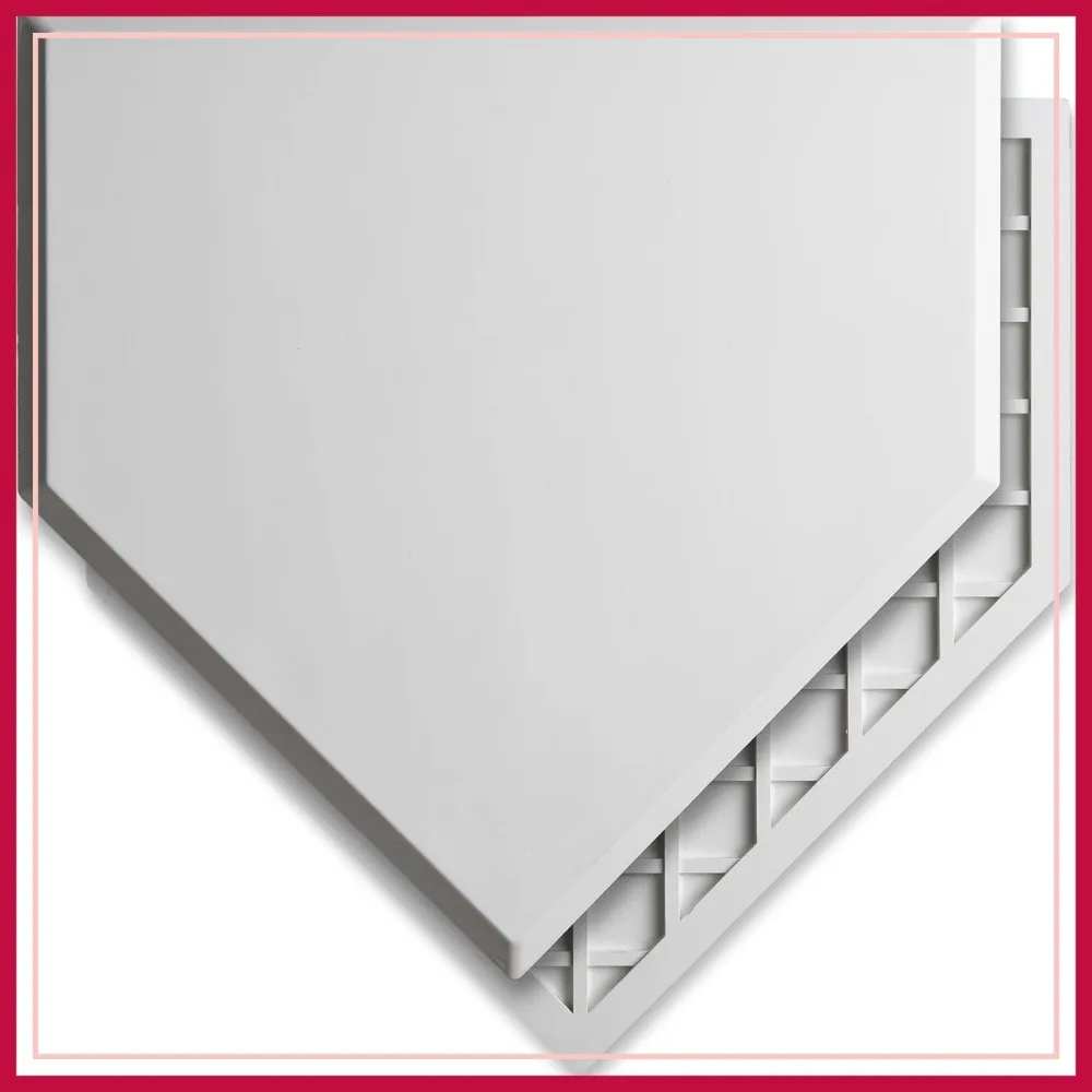 Heavy-Duty Rubber Home Plate - Waffle Bottom Baseball Softball Throw Down Base for Training
Heavy-Duty Rubber Home Plate - Waffle Bottom Baseball Softball Throw Down Base for Training