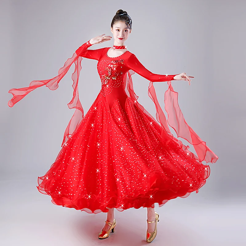 Modern high-end dance new dress ballroom dance social dance competition performance dress waltz performance dress
Modern high-end dance new dress ballroom dance social dance competition performance dress waltz performance dress