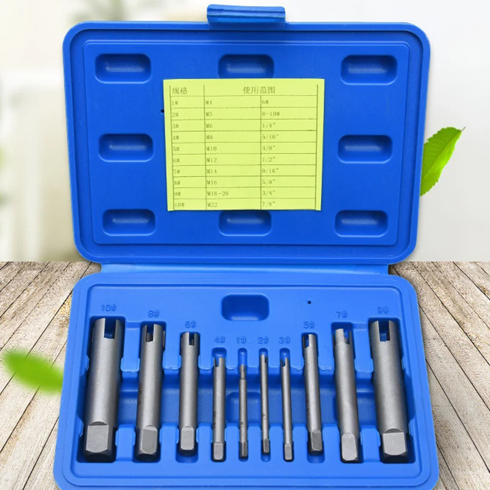 10 pcs Universal Tap Extractor M10+ 4-Jaw Silver For Stripped Rusted Broken Screws Bolt Remover Tool Kit Hand Tools 
10 pcs Universal Tap Extractor M10+ 4-Jaw Silver For Stripped Rusted Broken Screws Bolt Remover Tool Kit Hand Tools
