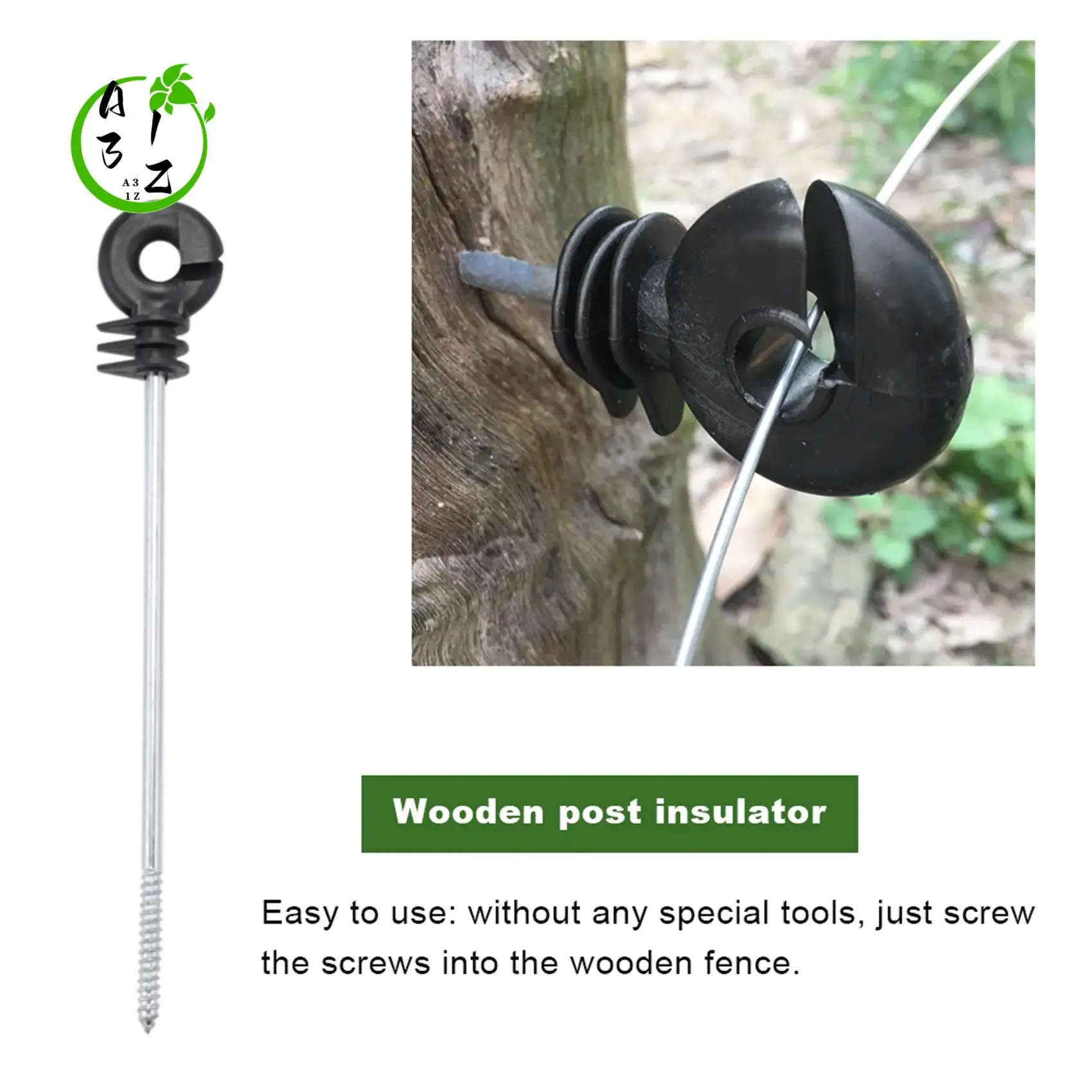 A31Z-25 PCS Electric Fence Distance Insulators, Plastic Ring Insulators Long Distance Screw For Wooden Post
A31Z-25 PCS Electric Fence Distance Insulators, Plastic Ring Insulators Long Distance Screw For Wooden Post