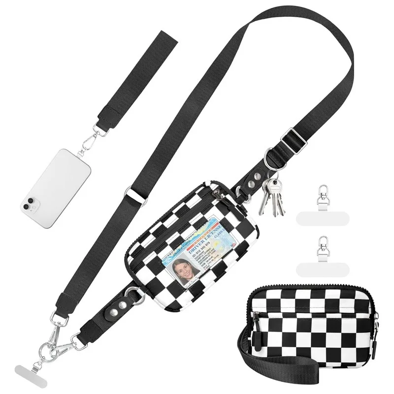 New Style Plaid Pattern Mobile Phone Straps with Card Wallet Bag Replacement Bag Shoulder Strap Single Adjustable Shoulder Strap
New Style Plaid Pattern Mobile Phone Straps with Card Wallet Bag Replacement Bag Shoulder Strap Single Adjustable Shoulder Strap