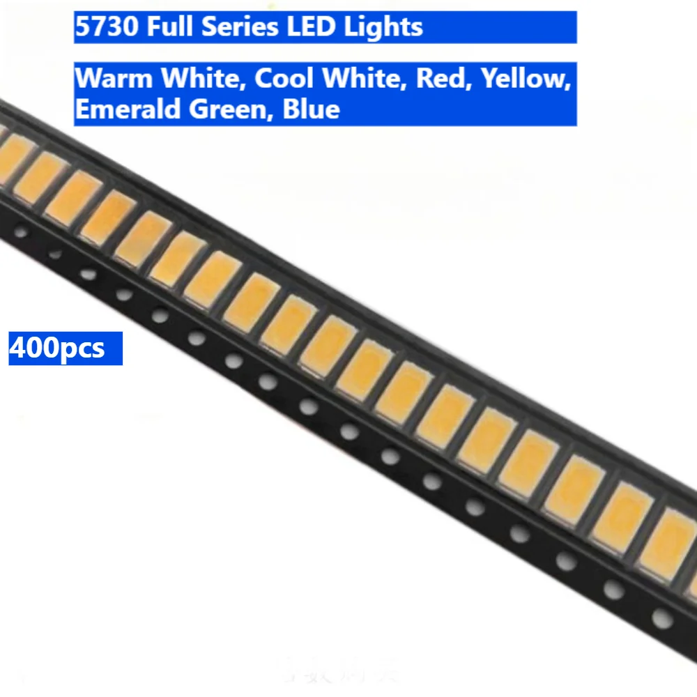 5730 Ultra Bright LED Diodes Kit Cool White Warm White 55-60LM 400pcs for Lighting Project DIY Electronic Kit
5730 Ultra Bright LED Diodes Kit Cool White Warm White 55-60LM 400pcs for Lighting Project DIY Electronic Kit
