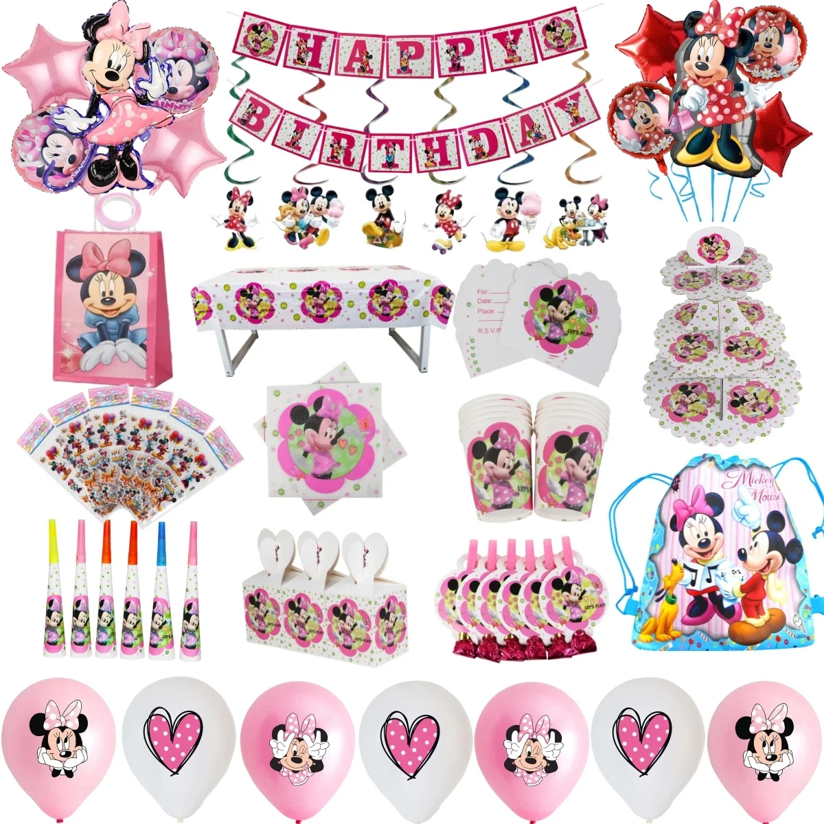 Disney Minnie Mouse Birthday Party Balloon Decoration Children Tableware Napkins Cups Plates Background Flag Banner Baby Shower
Disney Minnie Mouse Birthday Party Balloon Decoration Children Tableware Napkins Cups Plates Background Flag Banner Baby Shower