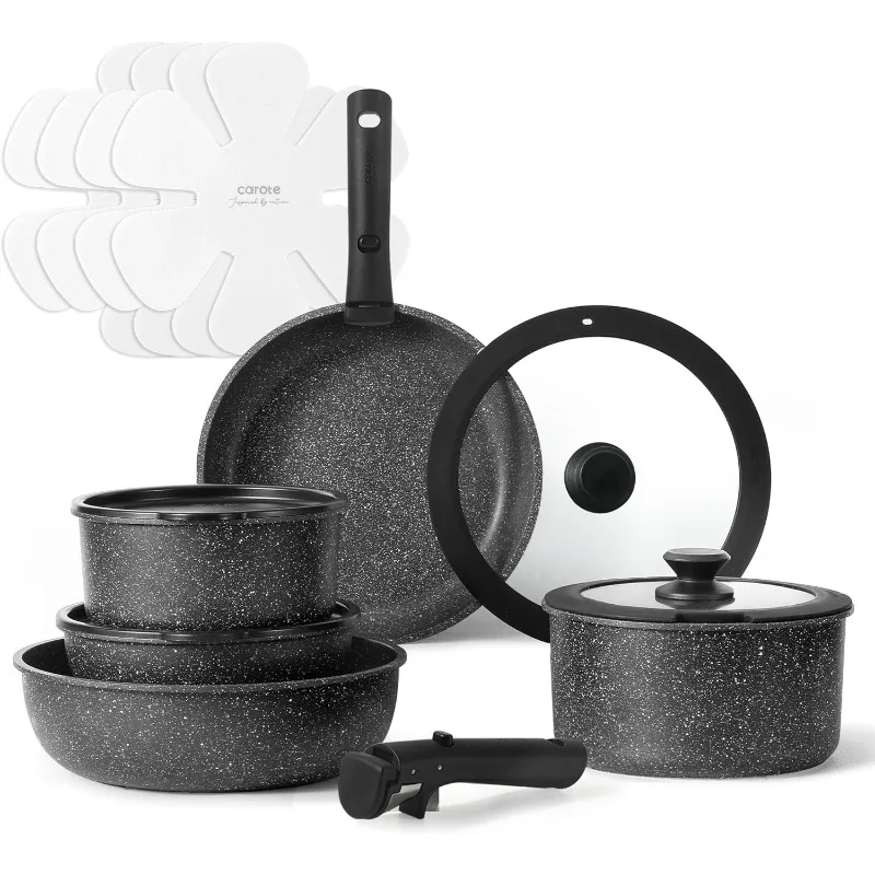 Pans Set Non Stick, Cookware Sets, Kitchen Set, Oven/Dishwasher/Fridge Safe, Space Saving Pots Set, Nonsti
Pans Set Non Stick, Cookware Sets, Kitchen Set, Oven/Dishwasher/Fridge Safe, Space Saving Pots Set, Nonsti
