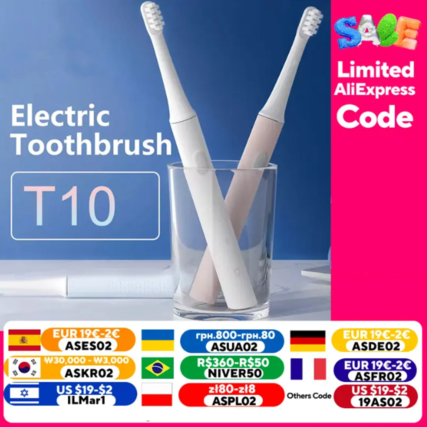 T10 Sonic электрическая зубная щетка Mi Smart зубная щетка красочная USB перезаряжаемая IPX7 водонепроницаемая для головки зубных щеток
T10 Sonic электрическая зубная щетка Mi Smart зубная щетка красочная USB перезаряжаемая IPX7 водонепроницаемая для головки зубных щеток