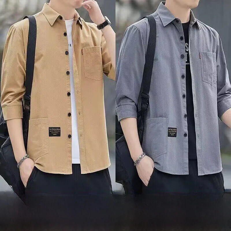 Men's Summer Short Sleeve Shirt Six-Pocket Workwear Resistant to Dirt And Wear Casual Style Thin Material Flip-Collar Button-Up
Men's Summer Short Sleeve Shirt Six-Pocket Workwear Resistant to Dirt And Wear Casual Style Thin Material Flip-Collar Button-Up