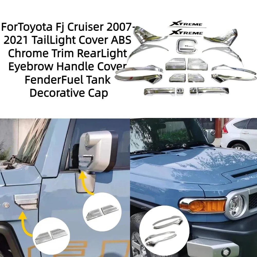 ForToyota F Cruiser 2007-2021 TailLight Cover ABS chrome Trim RearLight Eyebrow Handle Cover FenderFuel Tank Decorative cap
ForToyota F Cruiser 2007-2021 TailLight Cover ABS chrome Trim RearLight Eyebrow Handle Cover FenderFuel Tank Decorative cap