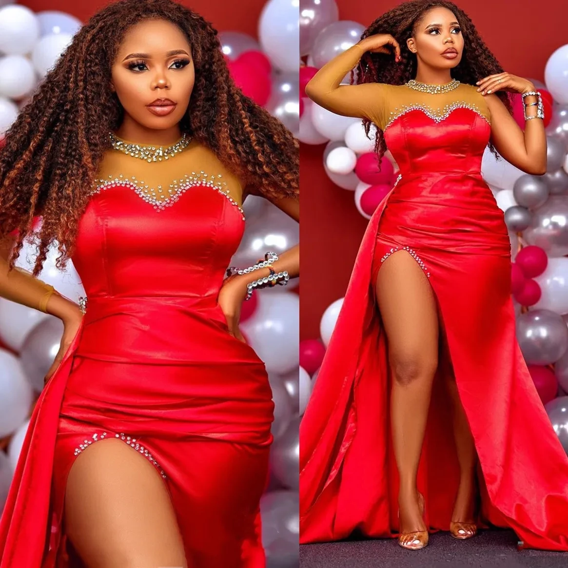2024 Fashion Luxury Red Mermaid Ball dress party reception Birthday new evening dress Crystal beaded sexy side slit Bridesmaids
2024 Fashion Luxury Red Mermaid Ball dress party reception Birthday new evening dress Crystal beaded sexy side slit Bridesmaids