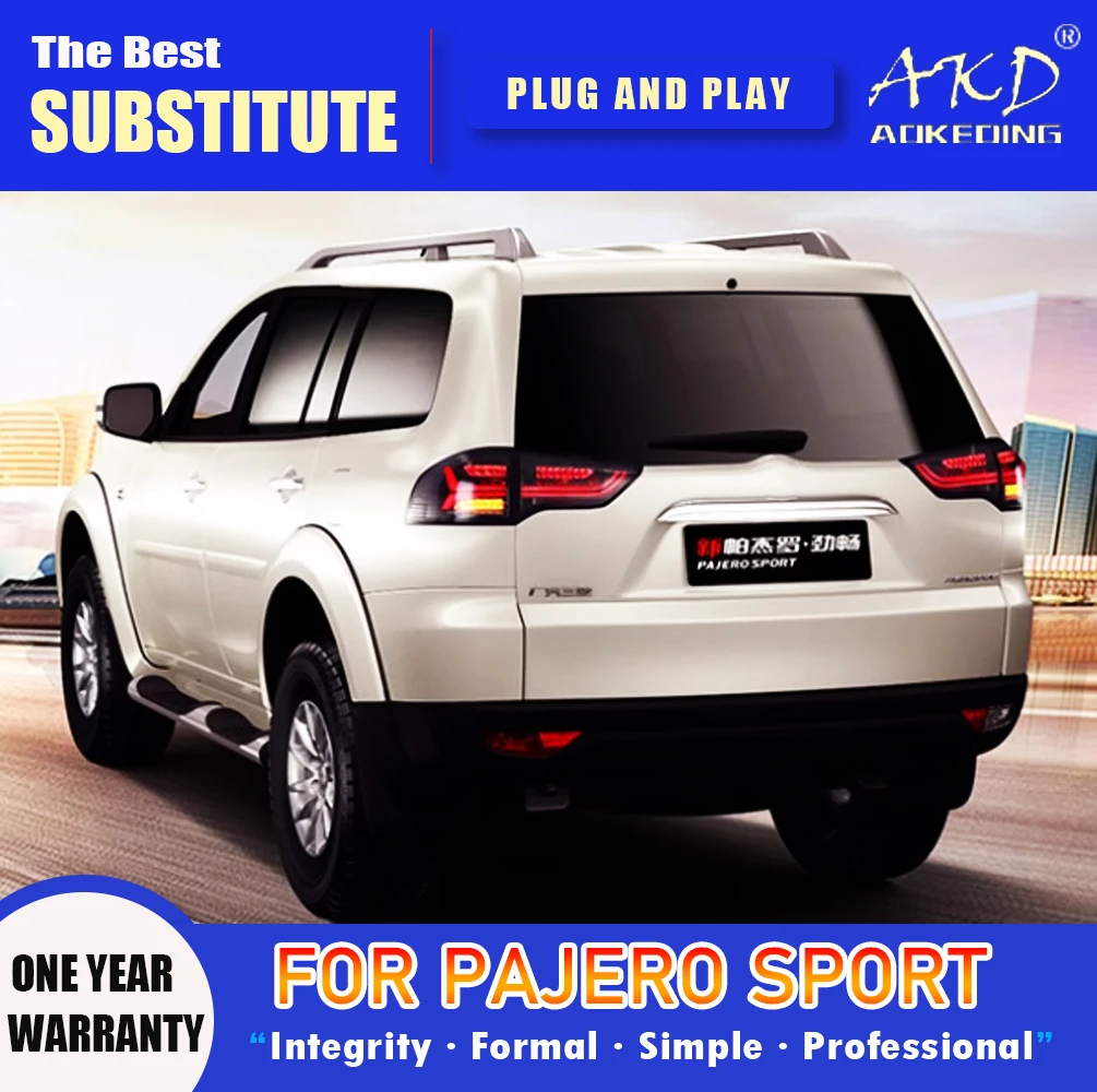 Задний фонарь AKD для Mitsubishi Pajero Sport, светодиодный задний фонарь 2004-2015, спортивный задний противотуманный тормозной сигнал поворота, автомобильные аксессуары
Задний фонарь AKD для Mitsubishi Pajero Sport, светодиодный задний фонарь 2004-2015, спортивный задний противотуманный тормозной сигнал поворота, автомобильные аксессуары