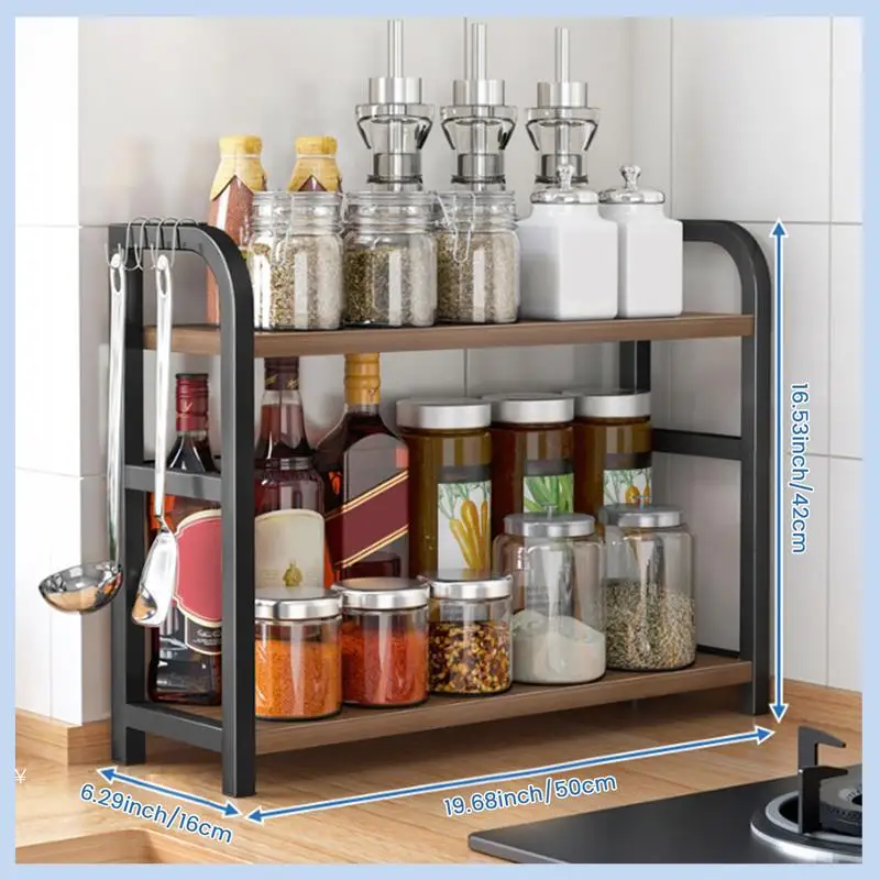 Spice Rack Kitchen Storage Stand Multi-Layer Seasoning Organizer Condiment Organizer Kitchen Shelf Durable Easy To Use Black
Spice Rack Kitchen Storage Stand Multi-Layer Seasoning Organizer Condiment Organizer Kitchen Shelf Durable Easy To Use Black