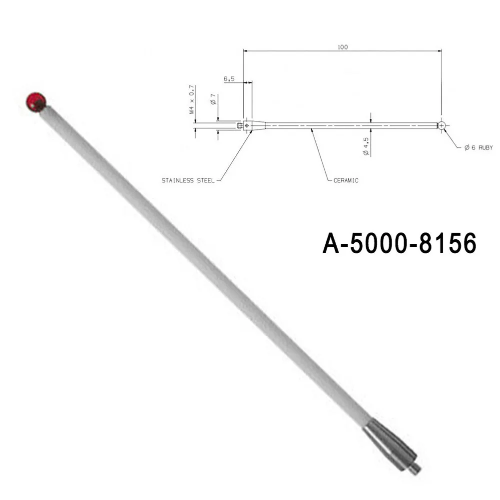 1pcs CMM Touch Probe Stylus 6mm Ball 150mm Length Porcelain Stem A-5000-8156 Manufacturing Metal Processing Accessories
1pcs CMM Touch Probe Stylus 6mm Ball 150mm Length Porcelain Stem A-5000-8156 Manufacturing Metal Processing Accessories