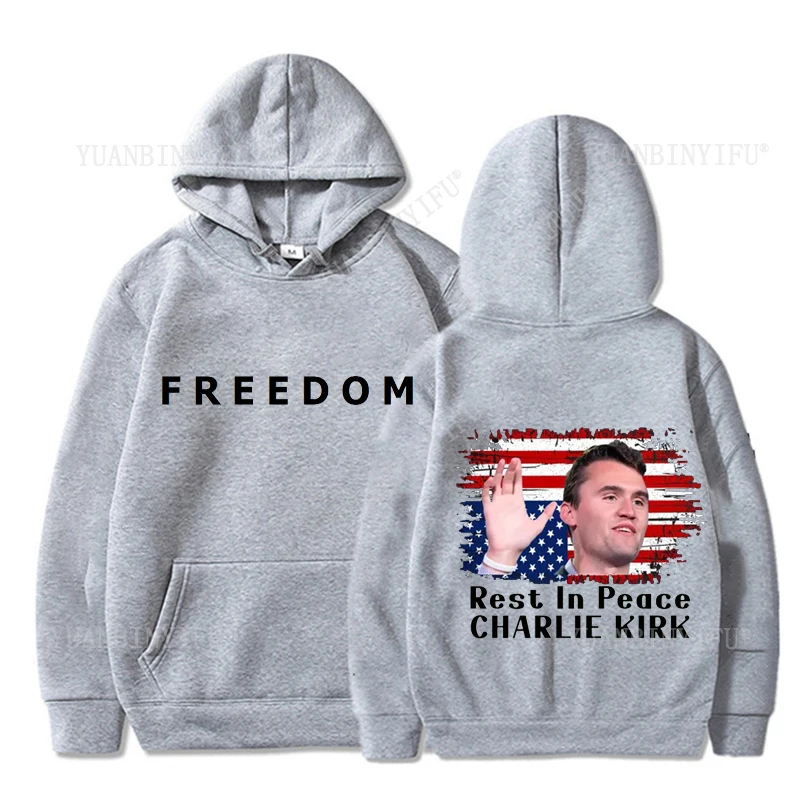 Leisure New Style Cool Creative FREEDOM Charlie Kirk Printed Sportswear Pullover Casual Loose Unisex Hoodie Classic
Leisure New Style Cool Creative FREEDOM Charlie Kirk Printed Sportswear Pullover Casual Loose Unisex Hoodie Classic