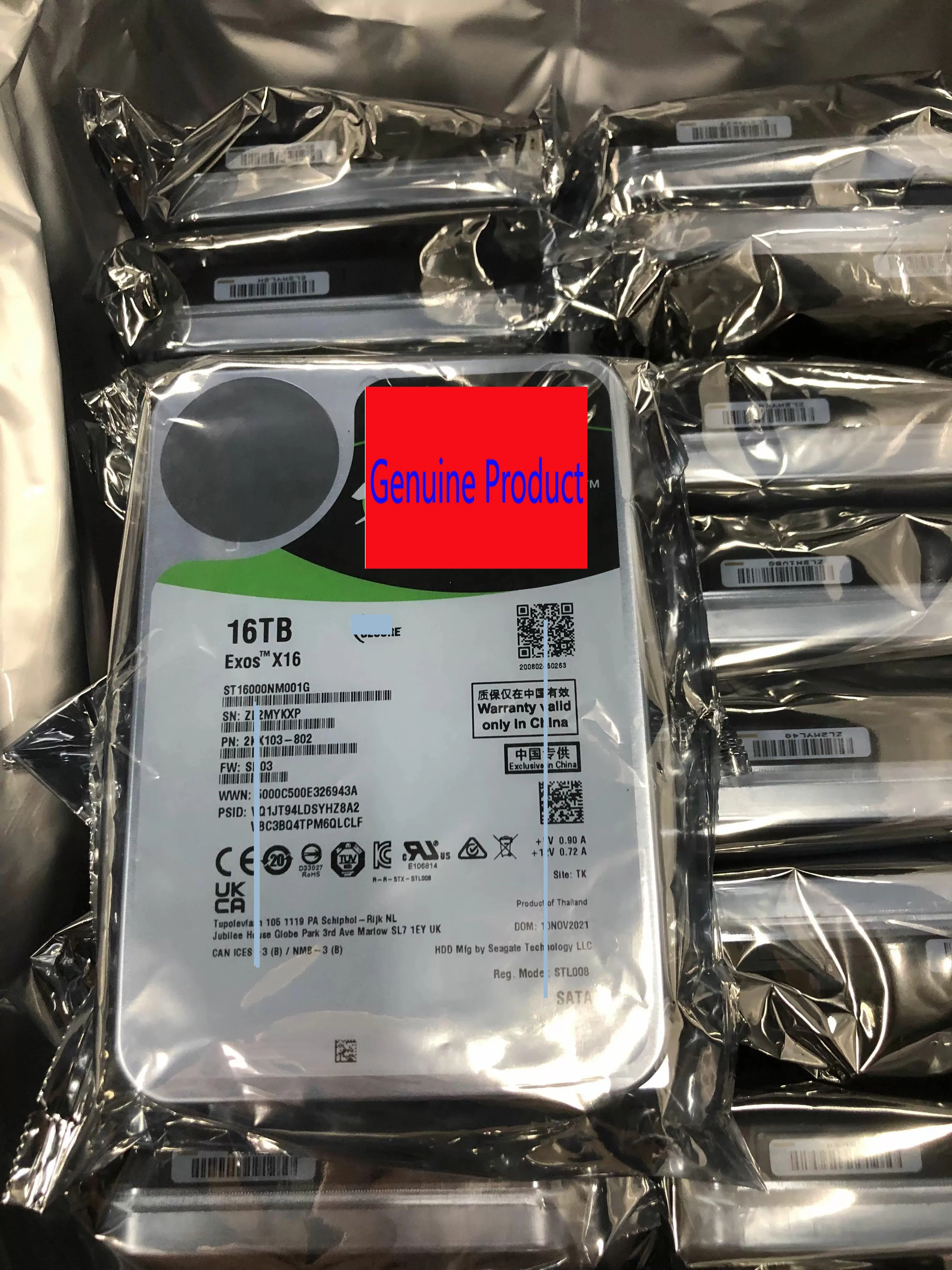 NEW Exos X16 Enterprise 16TB 7.2K SATA 6Gb/s3.5" Hard Drive ST16000NM001G
NEW Exos X16 Enterprise 16TB 7.2K SATA 6Gb/s3.5" Hard Drive ST16000NM001G