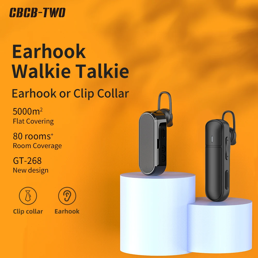 CBCBTWO GT-268 Mini Walkie Talkie Earhook Walkie-talkies PMR 446 FRS Portable Two Way Radio For Restaurant Beauty Salon 4S Shop
CBCBTWO GT-268 Mini Walkie Talkie Earhook Walkie-talkies PMR 446 FRS Portable Two Way Radio For Restaurant Beauty Salon 4S Shop
