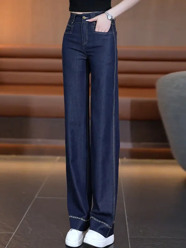 High Waist Loose Fit Straight Leg Jeans Women's Summer Thin Wide Leg Pants Material Cool Feeling Casual Long Trousers
High Waist Loose Fit Straight Leg Jeans Women's Summer Thin Wide Leg Pants Material Cool Feeling Casual Long Trousers
