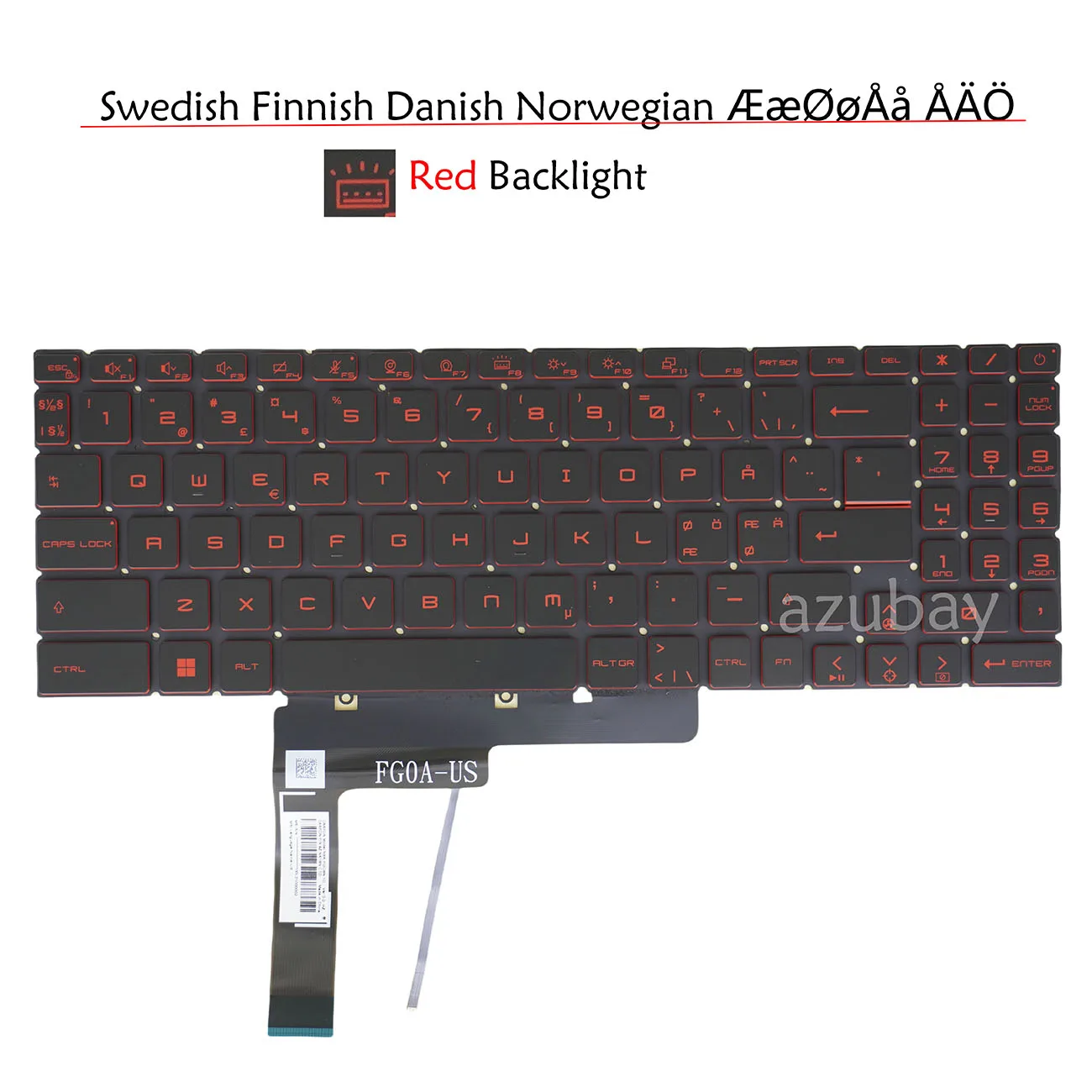 Red Backlit Keyboard For MSI Alpha 15 B5EE, Bravo 15 B5DD MS-158K, 15 B5ED MS-158M, Katana 17 B11UCX, Swedish Nordic DN NW FI
Red Backlit Keyboard For MSI Alpha 15 B5EE, Bravo 15 B5DD MS-158K, 15 B5ED MS-158M, Katana 17 B11UCX, Swedish Nordic DN NW FI