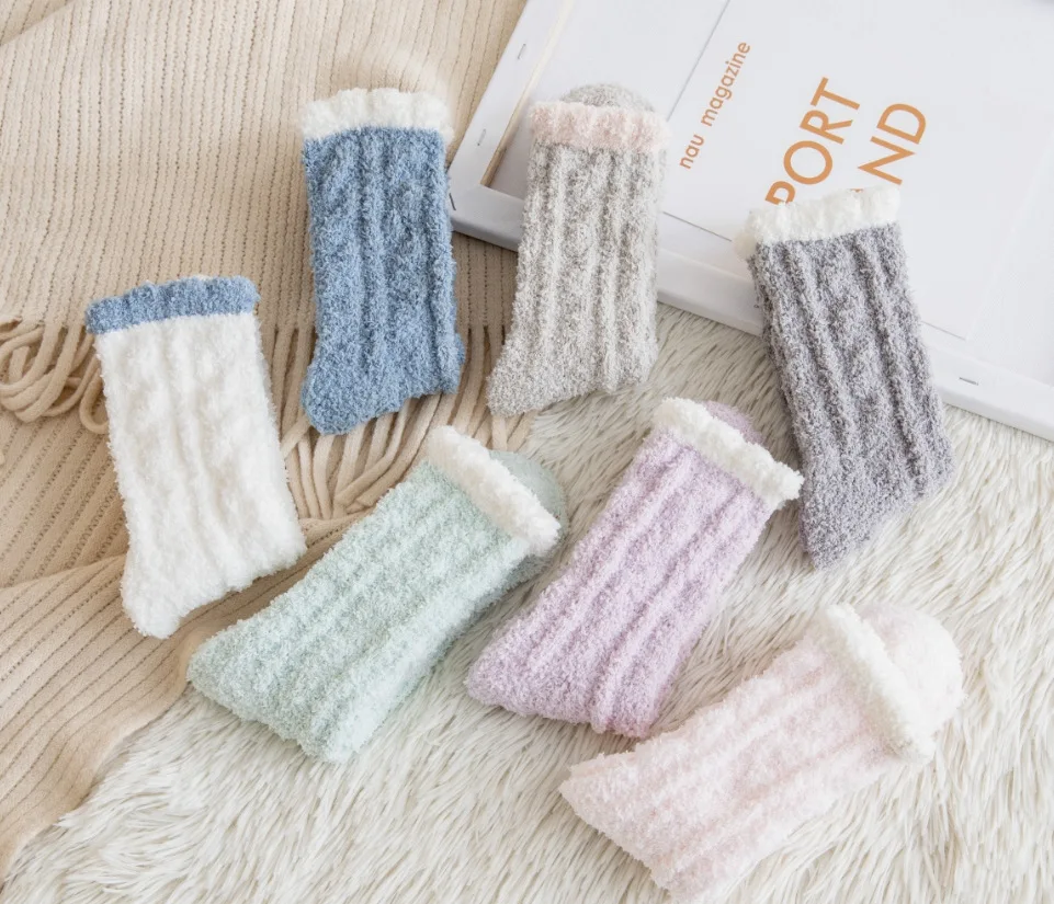 Warm Coral Fleece Floor Socks Thick Home Socks Cozy over the Knee Winter Warmers Soft Pure Color Couple Matching Mid-Calf Socks
Warm Coral Fleece Floor Socks Thick Home Socks Cozy over the Knee Winter Warmers Soft Pure Color Couple Matching Mid-Calf Socks