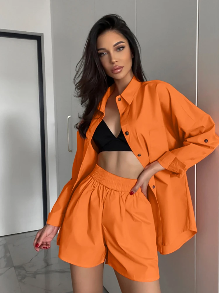Women's shirt two-piece lapel long-sleeved casual suit shirt shorts loose suit 2023 autumn and winter fashion office two-piece
Women's shirt two-piece lapel long-sleeved casual suit shirt shorts loose suit 2023 autumn and winter fashion office two-piece