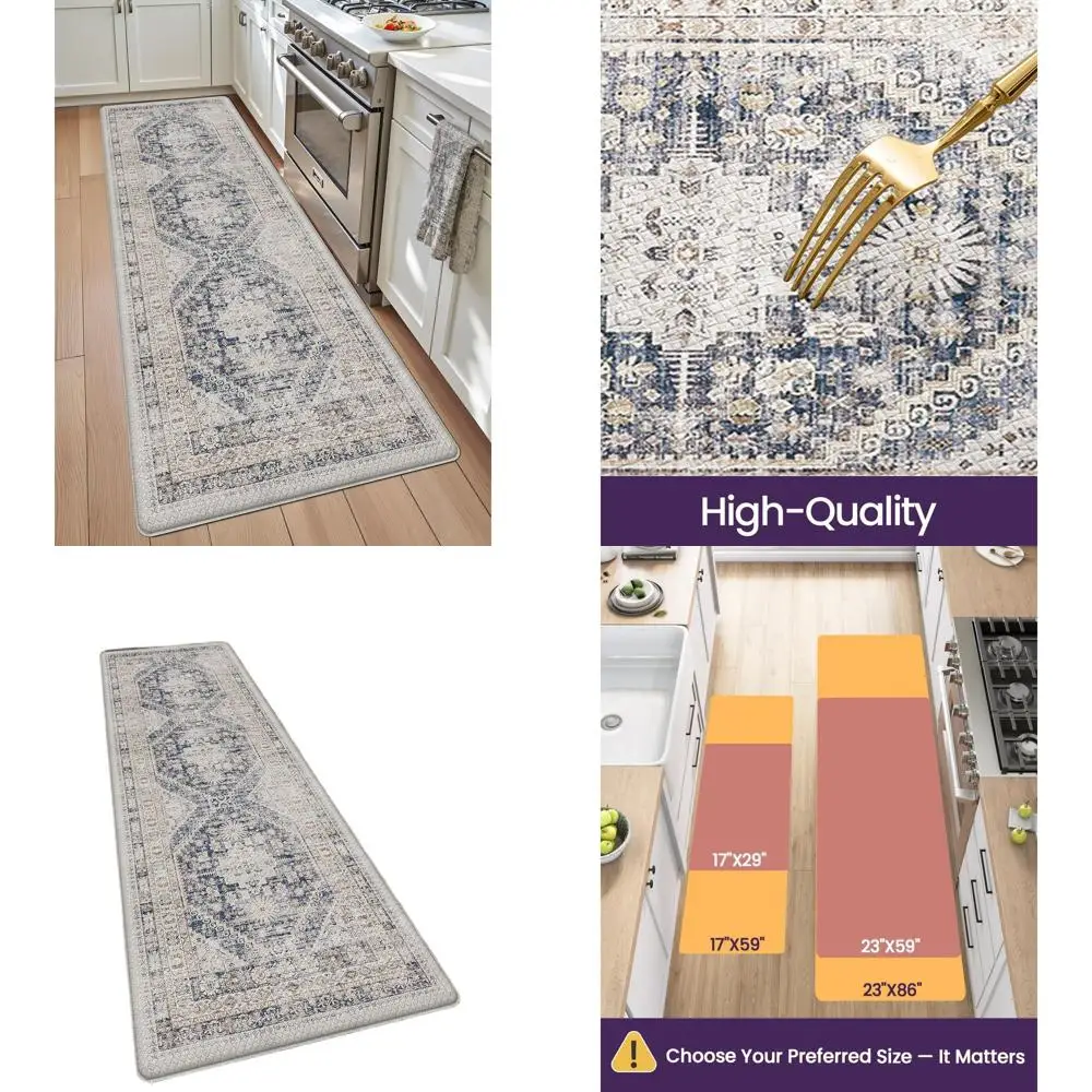 Anti-Fatigue Kitchen Floor Mat, 23x59 Vintage-Style Cushioned Runner, Waterproof Memory Foam Padding for Comfortable Standing, W
Anti-Fatigue Kitchen Floor Mat, 23x59 Vintage-Style Cushioned Runner, Waterproof Memory Foam Padding for Comfortable Standing, W