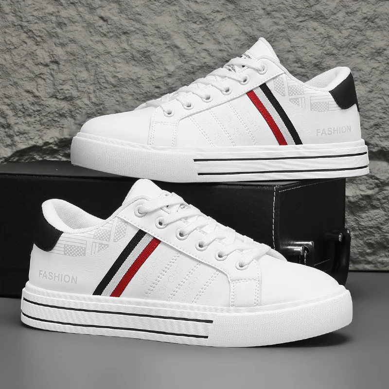 ELUVA White Men Shoes Outdoor Leather Casual Skateboard Sneakers Men Comfortable Non Slip Waterproof Sports Shoes for Man
ELUVA White Men Shoes Outdoor Leather Casual Skateboard Sneakers Men Comfortable Non Slip Waterproof Sports Shoes for Man