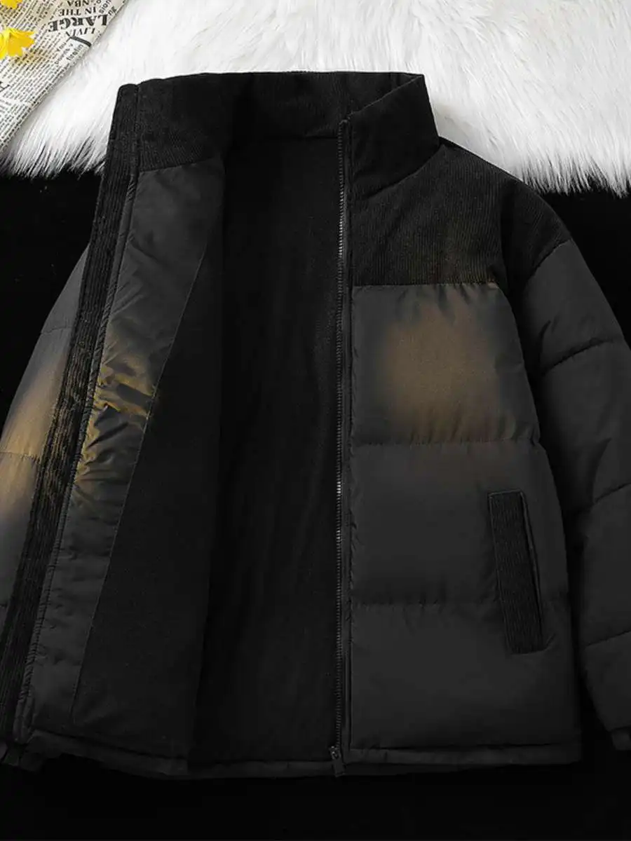 Loose Fit Cotton Jaet Collar Couple Matching Women's Sle Splicing Design Winter Thiened Long Sve Color Coat
Loose Fit Cotton Jaet Collar Couple Matching Women's Sle Splicing Design Winter Thiened Long Sve Color Coat