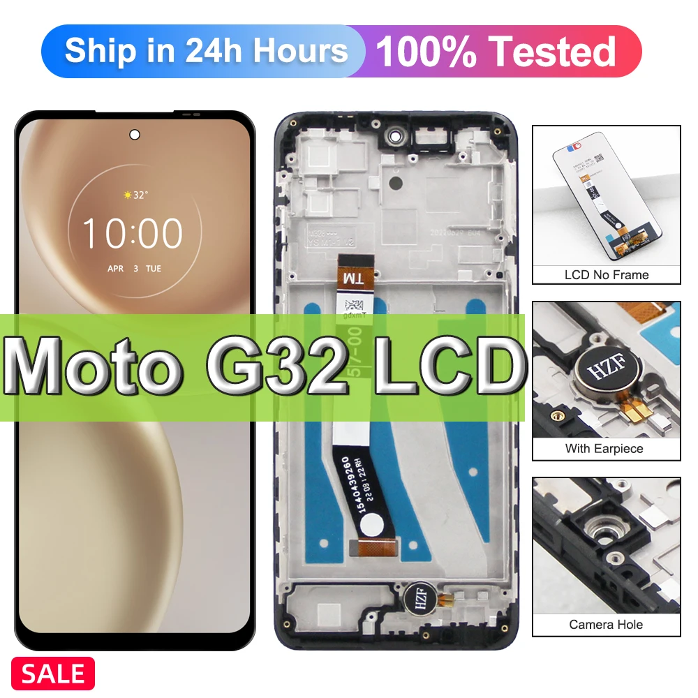 6,5 "ЖК-дисплей для Motorola Moto G32 XT2235-1, замена ЖК-экрана, сенсорный дигитайзер в сборе, замена экрана дисплея Moto G32
6,5 "ЖК-дисплей для Motorola Moto G32 XT2235-1, замена ЖК-экрана, сенсорный дигитайзер в сборе, замена экрана дисплея Moto G32
