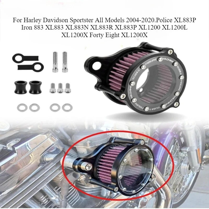 Motorcycle Air Filter Cleaner Intake for Harley Davidson Sportster All Models Police XL883P Iron 883 XL1200 2004-2020
Motorcycle Air Filter Cleaner Intake for Harley Davidson Sportster All Models Police XL883P Iron 883 XL1200 2004-2020