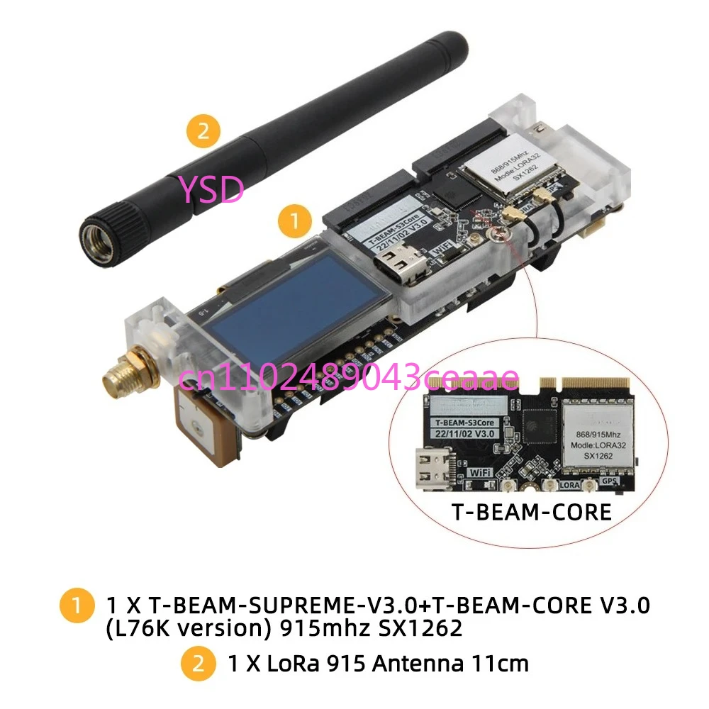 SoftRF T-Beam SUPREME ESP32-S3 LoRa Development Board with SX1262 868/915MHz GPS U-blox L76K WiFi Bluetooth 1.3inch OLED
SoftRF T-Beam SUPREME ESP32-S3 LoRa Development Board with SX1262 868/915MHz GPS U-blox L76K WiFi Bluetooth 1.3inch OLED