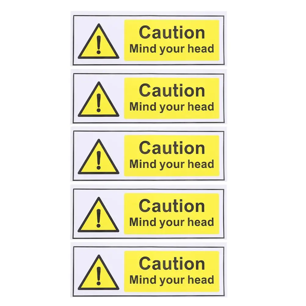 5 Pcs Safety Signs Stickers Waterproof Oil Proof Adhesive Pub Bar Caution Head Decor Notice Labels Folder Tag
5 Pcs Safety Signs Stickers Waterproof Oil Proof Adhesive Pub Bar Caution Head Decor Notice Labels Folder Tag