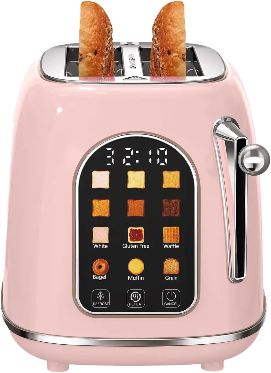 Touch Screen Wide Slot Retro Toaster for Bread, Bagel, Muffin, Waffle - House Warming Gift, 120V 825W
Touch Screen Wide Slot Retro Toaster for Bread, Bagel, Muffin, Waffle - House Warming Gift, 120V 825W