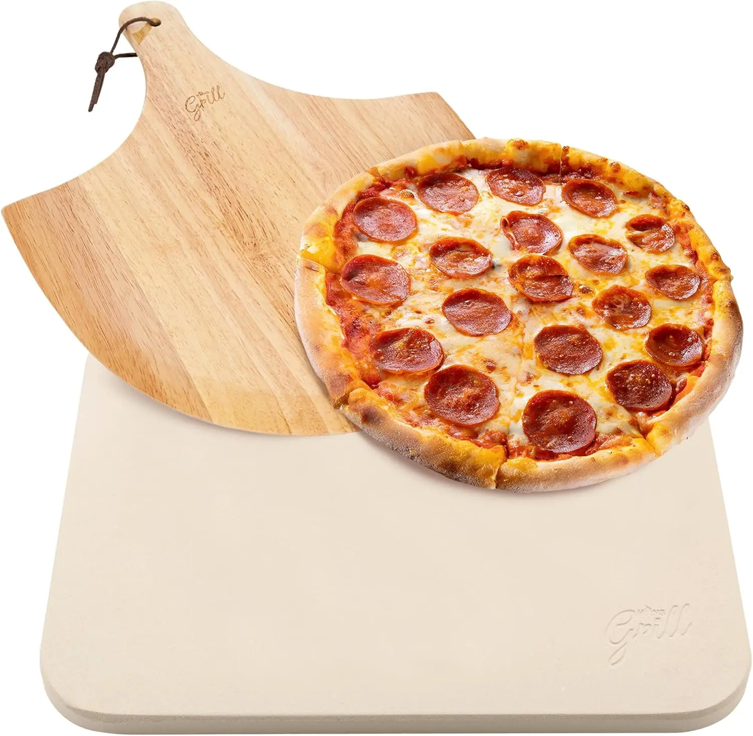 PIZZA STONE | Rectangular Pizza Stone For Oven Baking & BBQ Grilling With Free Wooden Peel
PIZZA STONE | Rectangular Pizza Stone For Oven Baking & BBQ Grilling With Free Wooden Peel