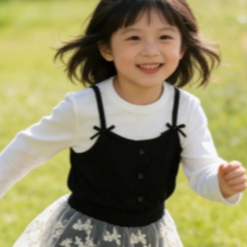 Children's Clothing T-shirt Fashion Bow Fake Two Pieces Tops Spring Summer Autumn 2026 New Clothing
Children's Clothing T-shirt Fashion Bow Fake Two Pieces Tops Spring Summer Autumn 2026 New Clothing