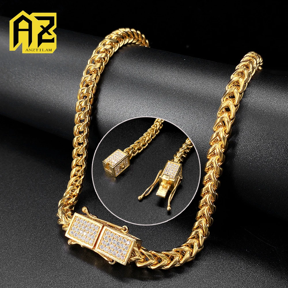 AZ 6mm 316L Stainless Steel Chain Necklaces for Men Women Hip Hop Iced Out Zircon Goth Choker Free Shipping
AZ 6mm 316L Stainless Steel Chain Necklaces for Men Women Hip Hop Iced Out Zircon Goth Choker Free Shipping