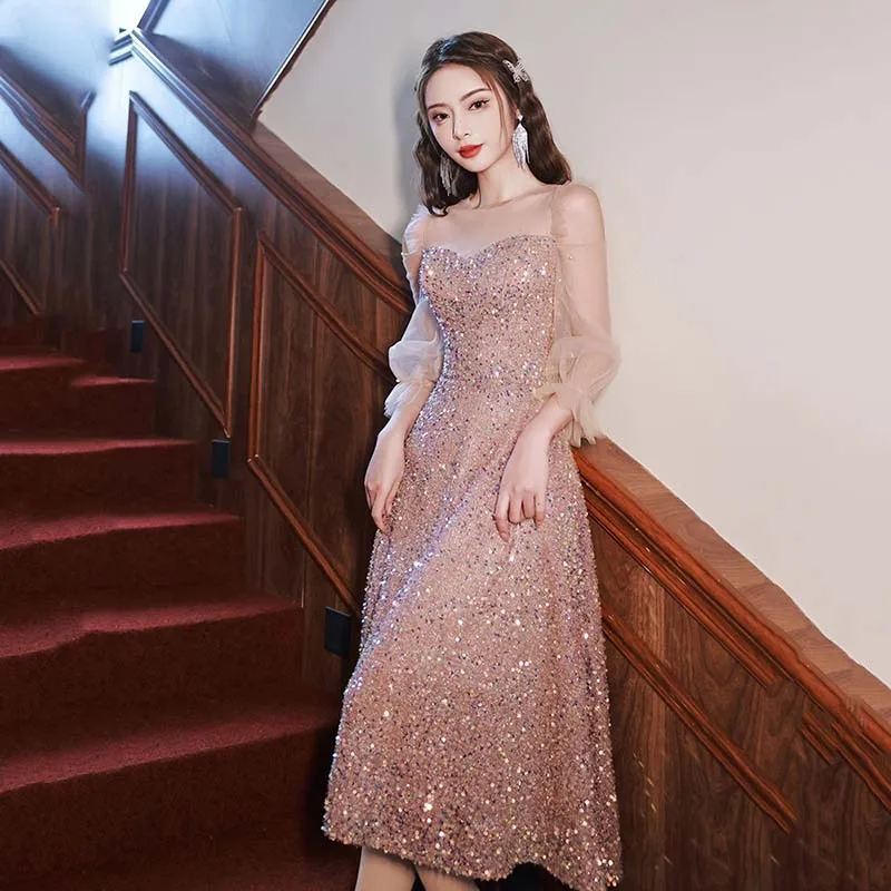 Банкетное платье Платье 2025 Новый весенне-летний банкетный темперамент, светские хосты могут носить вечерние платья на выходные дни 
Банкетное платье Платье 2025 Новый весенне-летний банкетный темперамент, светские хосты могут носить вечерние платья на выходные дни