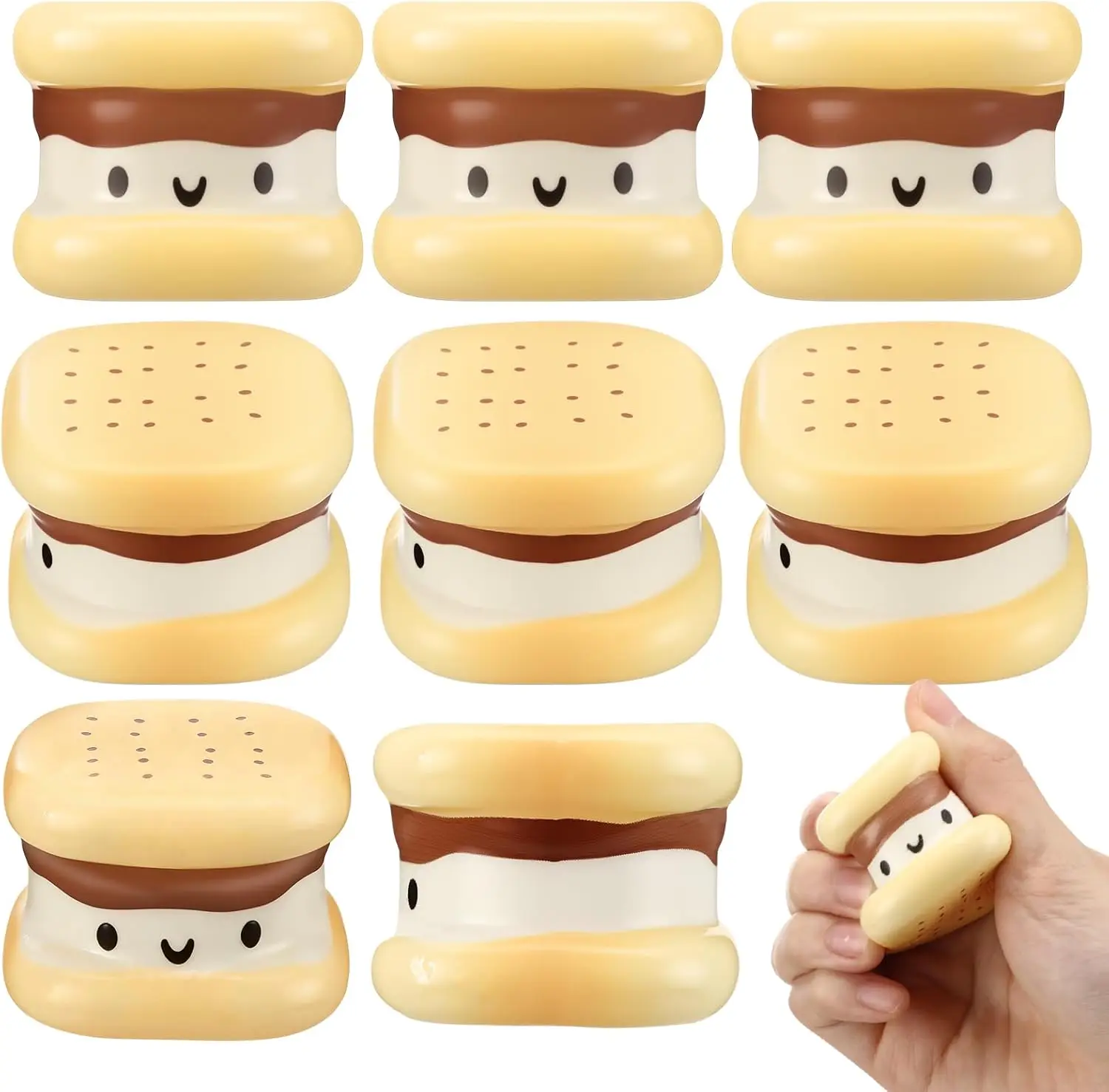 Gemscream 10 Pcs Inspirational Smore Stress Balls Realistic Positive Stress Relief Toys Cookie Sandwich Cute Appreciation Gifts for Employee Coworker Nurse Staff Team Fillers (Retro)
Gemscream 10 Pcs Inspirational Smore Stress Balls Realistic Positive Stress Relief Toys Cookie Sandwich Cute Appreciation Gifts for Employee Coworker Nurse Staff Team Fillers (Retro)