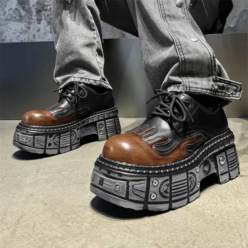Woman Sneakers New Punk Style Women Shoes Gothic Ankle Rock Boots Lace-up Heel Height Platform Shoes Woman Metal Decor
Woman Sneakers New Punk Style Women Shoes Gothic Ankle Rock Boots Lace-up Heel Height Platform Shoes Woman Metal Decor