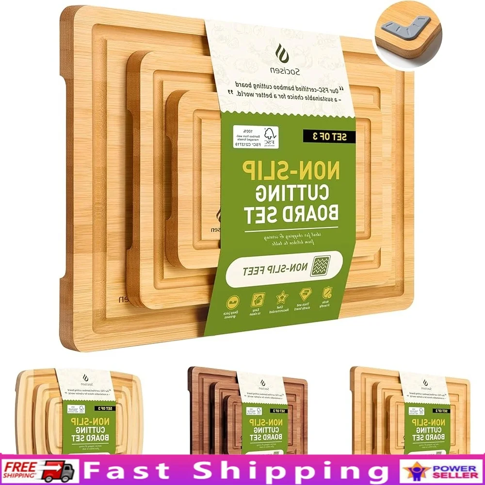 Bamboo Cutting Board Set Non-Slip Feet Juice Grooves Eco-Friendly Kitchen Essentials Perfect Meat Veggies Fruits Charcuterie 3
Bamboo Cutting Board Set Non-Slip Feet Juice Grooves Eco-Friendly Kitchen Essentials Perfect Meat Veggies Fruits Charcuterie 3