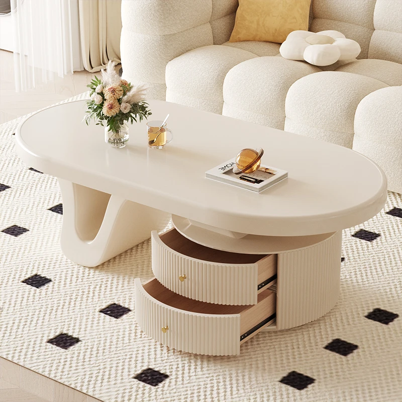Cream style French coffee table personalized edge table modern simple coffee table designer solid wood living room
Cream style French coffee table personalized edge table modern simple coffee table designer solid wood living room