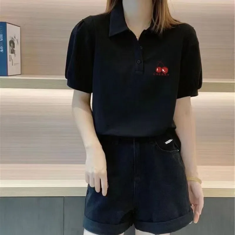 Graphic Women's Polo Female Tee Summer Outfit Harajuku Fashion Y2k Clothes Japanese Vintage Sale Korea Basic Pulovers T-shirts
Graphic Women's Polo Female Tee Summer Outfit Harajuku Fashion Y2k Clothes Japanese Vintage Sale Korea Basic Pulovers T-shirts