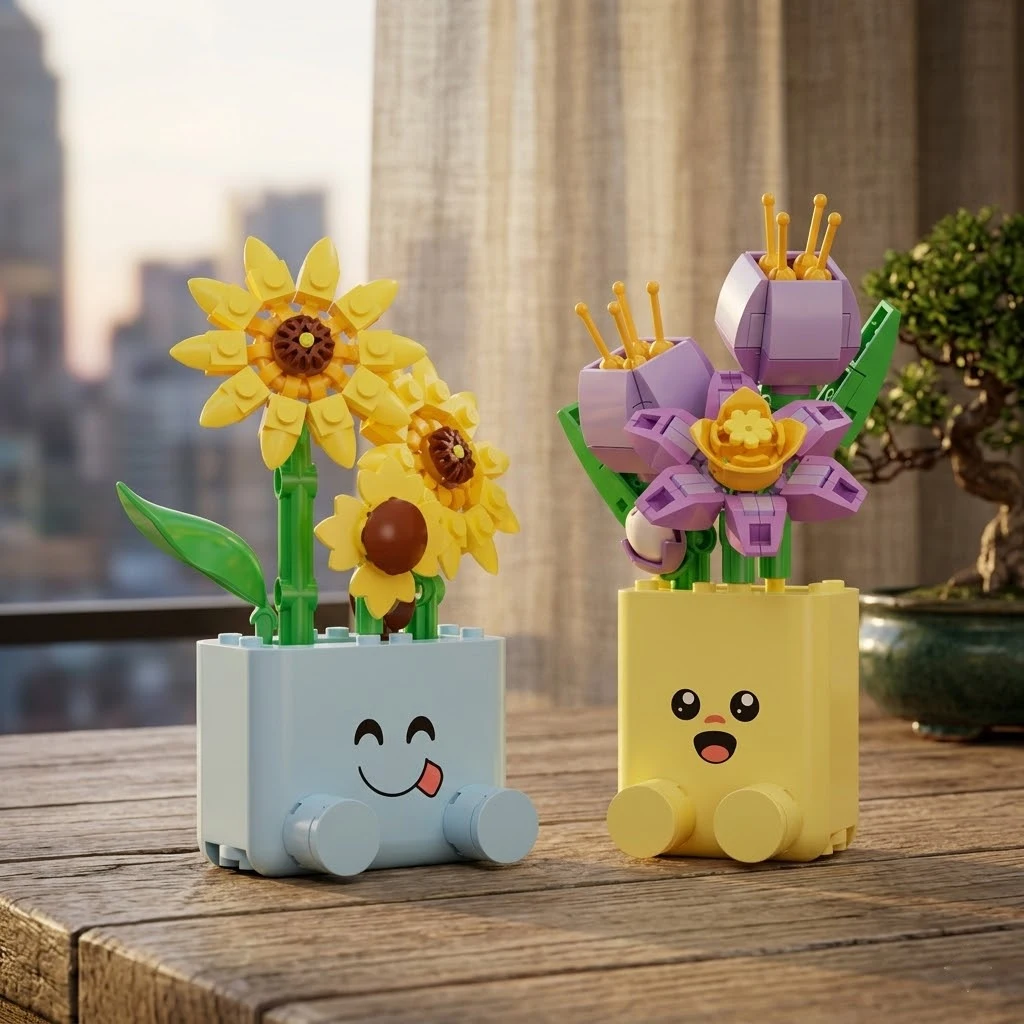 Creative Emoticons Potted Plants Building Blocks Toy Model Sunflowers Roses Flower Botanical Bricks Assemble Ornament Kid Gift
Creative Emoticons Potted Plants Building Blocks Toy Model Sunflowers Roses Flower Botanical Bricks Assemble Ornament Kid Gift