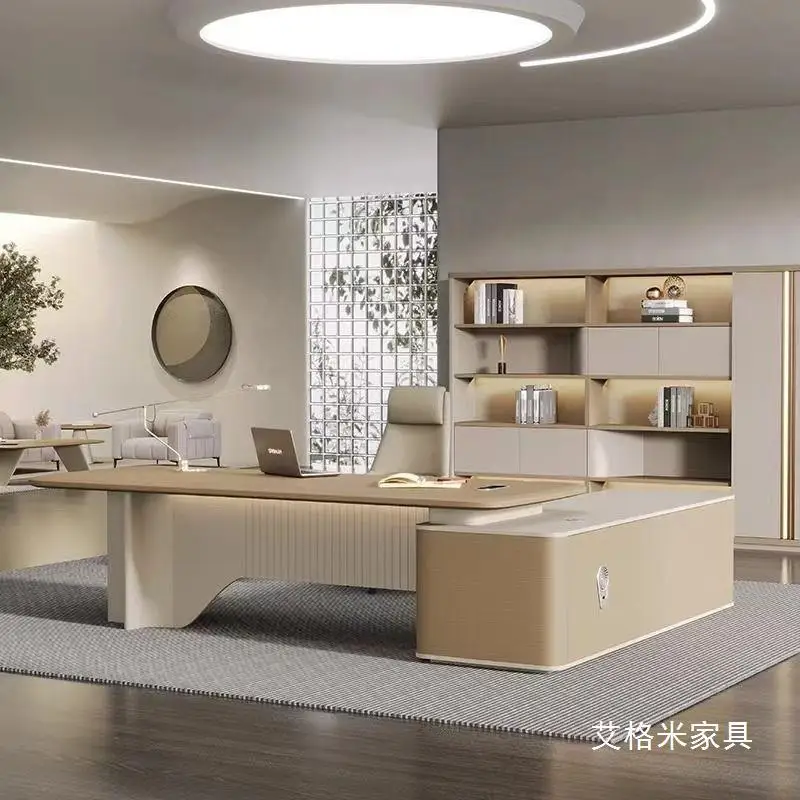 Desk Boss Table President Chairperson Leadership Office High-end Minimalist Modern Light Luxury Office Desk And Chair
Desk Boss Table President Chairperson Leadership Office High-end Minimalist Modern Light Luxury Office Desk And Chair
