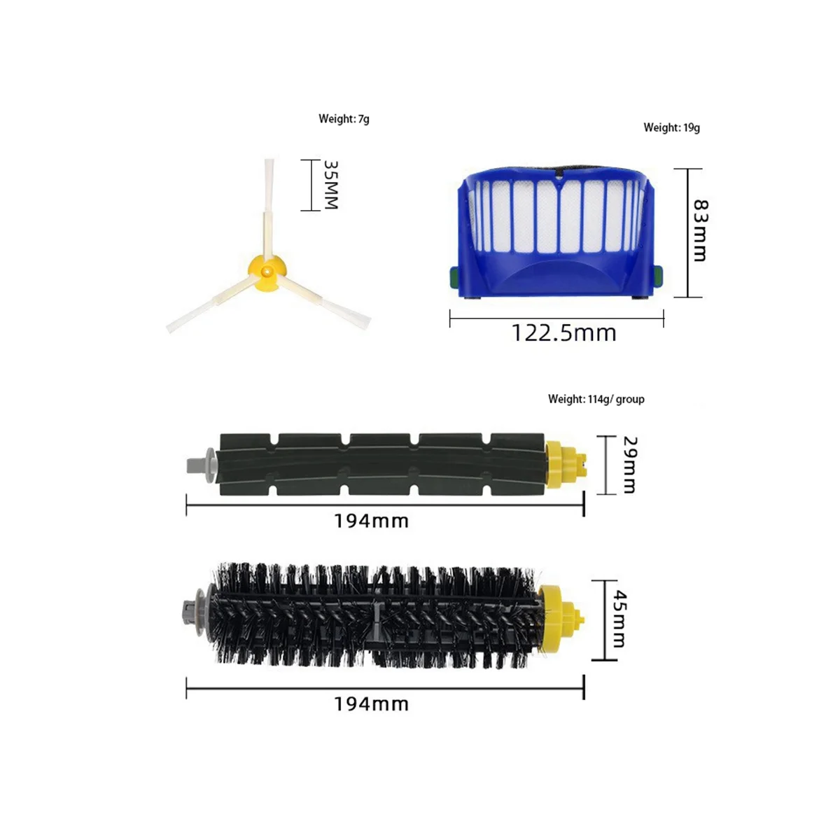 Suitable for Sweeper 600 Series Accessories 595/650/528/620 Side Brush Roll Brush Filter
Suitable for Sweeper 600 Series Accessories 595/650/528/620 Side Brush Roll Brush Filter