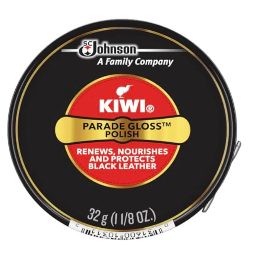 KIWI Parade Gloss Shoe Polish, 1 Metal Tin, Black, 1.125 oz
KIWI Parade Gloss Shoe Polish, 1 Metal Tin, Black, 1.125 oz