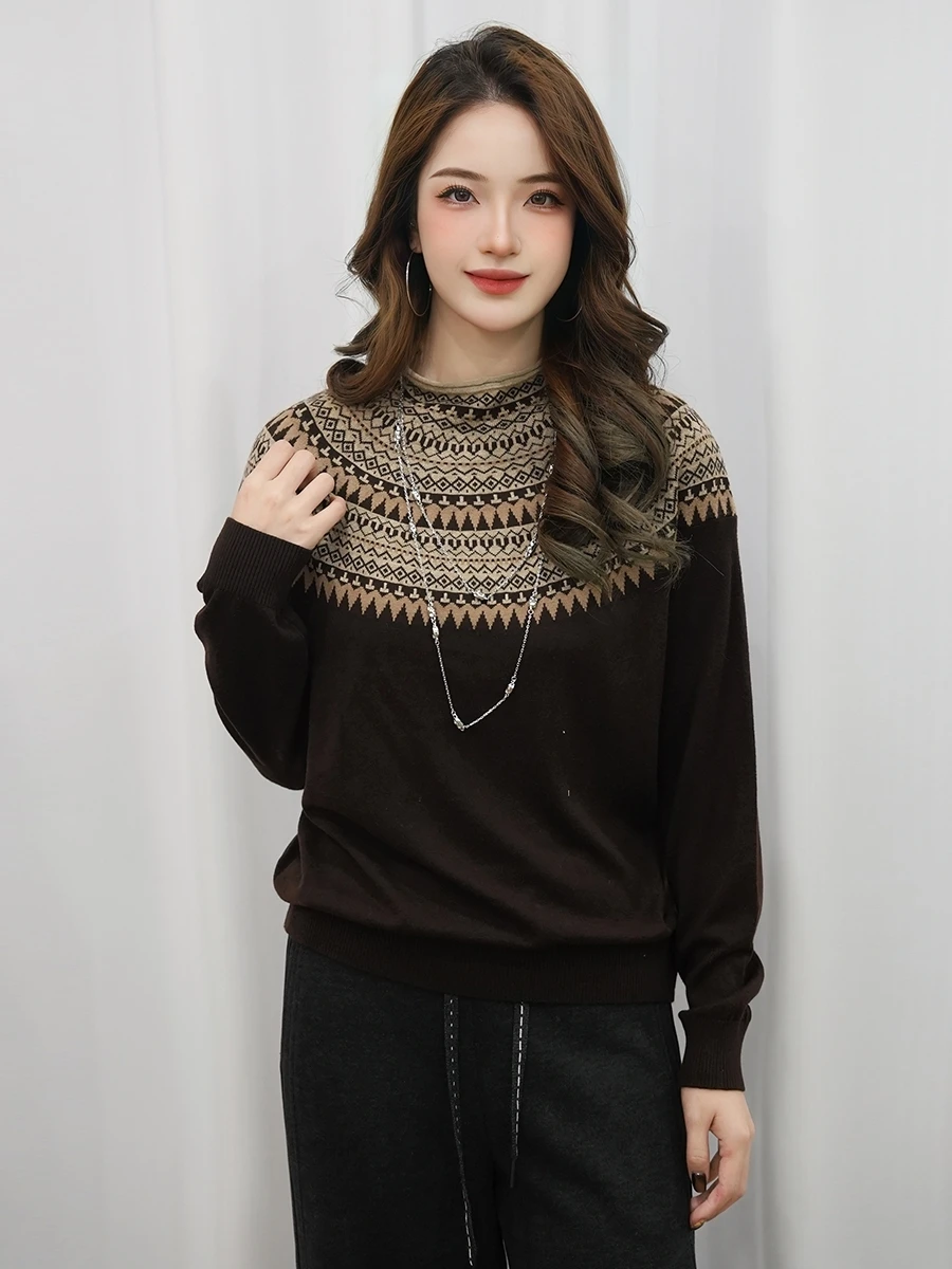 Linda Sister High-End Winter Faion Knitted Sweater Casual Leisure Top Street Sle Long Sve round Ne Knitwear
Linda Sister High-End Winter Faion Knitted Sweater Casual Leisure Top Street Sle Long Sve round Ne Knitwear